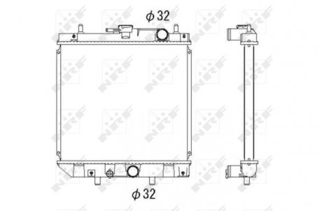 Радиатор, охлаждение двигателя NRF 53276