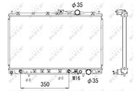 Радиатор, охлаждение двигателя NRF 53283