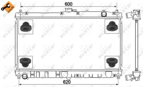 Радиатор, охлаждение двигателя NRF 53317