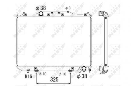 Радиатор, охлаждение двигателя NRF 53319