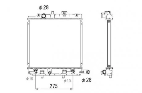 Радіатор, охолодження двигуна NRF 53323