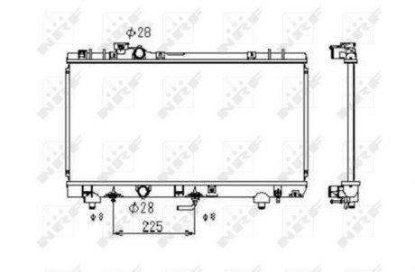 Радиатор, охлаждение двигателя NRF 53349