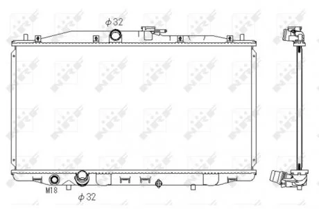 Фото радиатор охлаждения двигателя NRF 53392 Радиатор охлаждения двигателя NRF 53392