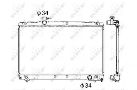 Радиатор, охлаждение двигателя NRF 53401
