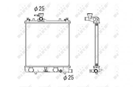 Радиатор, охлаждение двигателя NRF 53430
