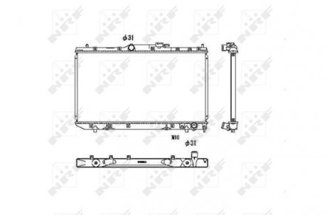 Радиатор, охлаждение двигателя NRF 53446