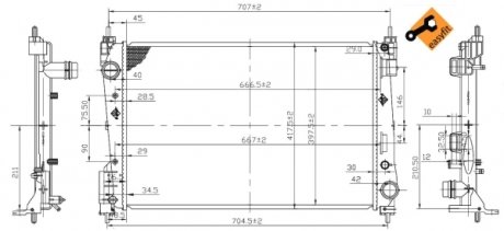 Радіатор NRF 53455