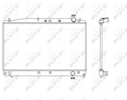 Радиатор, охлаждение двигателя NRF 53466