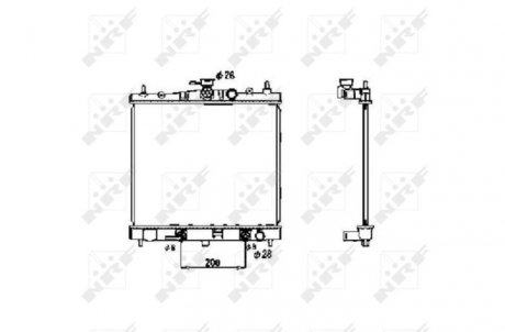 Радіатор, охолодження двигуна NRF 53477