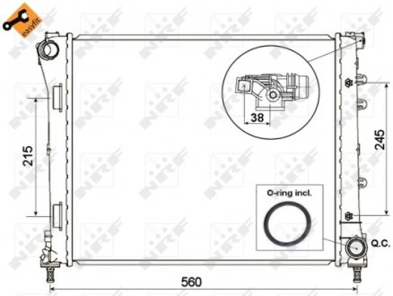 Радіатор, охолодження двигуна NRF 53525