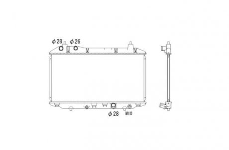 Радіатор, охолодження двигуна NRF 53529