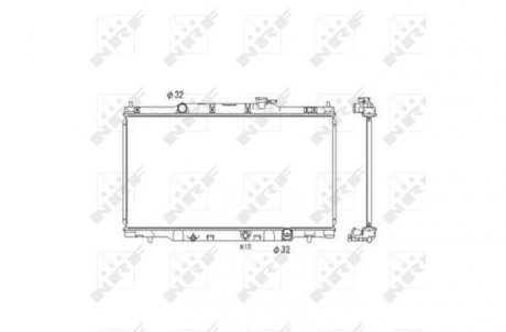 Радиатор, охлаждение двигателя NRF 53573