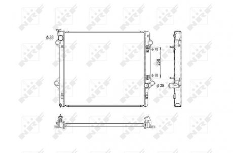 Радиатор, охлаждение двигателя NRF 53575