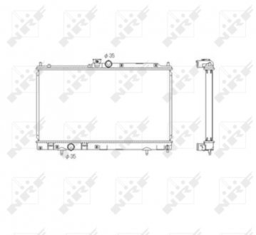 Радиатор, охлаждение двигателя NRF 53591 (фото 1)