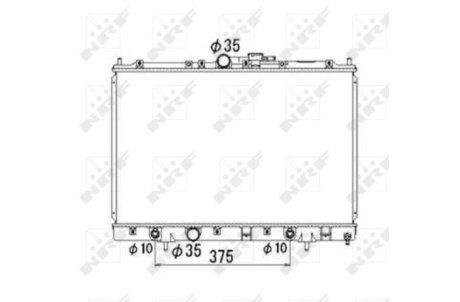 Радиатор, охлаждение двигателя NRF 53686
