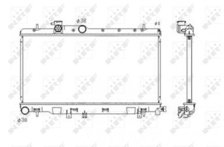 Радиатор, охлаждение двигателя NRF 53697