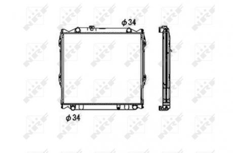 Радиатор, охлаждение двигателя NRF 53708