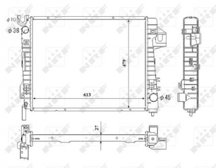 Радіатор, охолодження двигуна NRF 53712