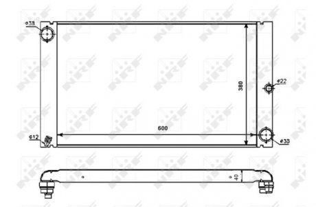 Радиатор, охлаждение двигателя NRF 53725