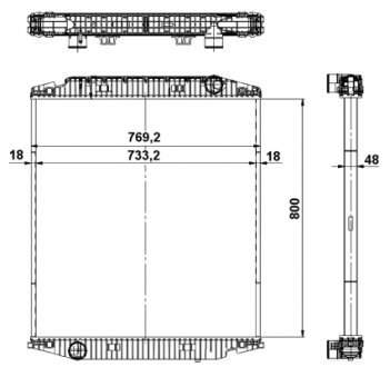 Радіатор, охолодження двигуна NRF 539567