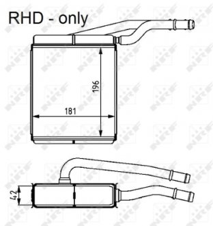 Радиатор печки NRF 54226