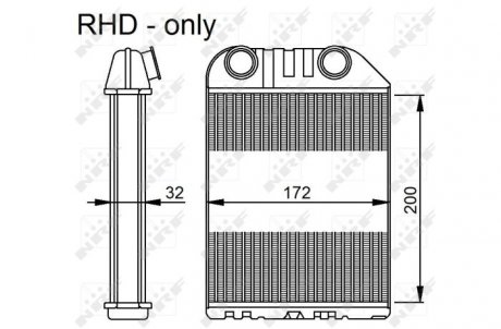 Радіатор пічка NRF 54286