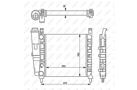 Радіатор, охолодження двигуна NRF 54679