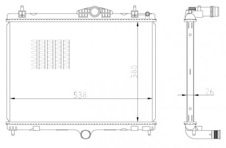 Радіатор двигуна NRF 550027