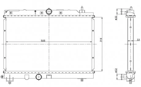 Радіатор, охолодження двигуна NRF 55306