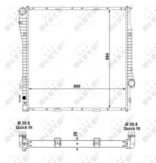 Радиатор, охлаждение двигателя NRF 55330