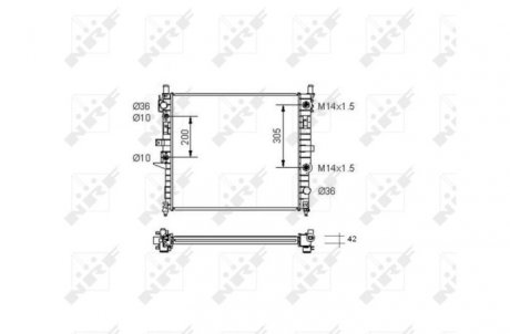 Радіатор, охолодження двигуна NRF 55336