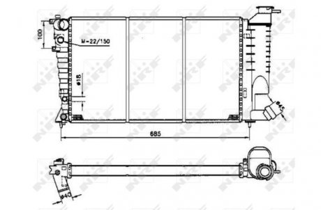 Радіатор, охолодження двигуна NRF 58233