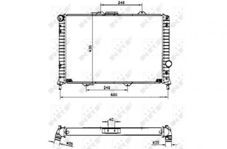 Радіатор, охолодження двигуна NRF 58254