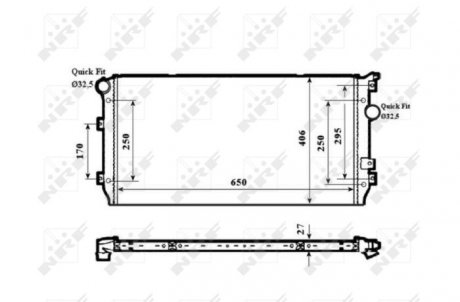 Радиатор, охлаждение двигателя NRF 58339