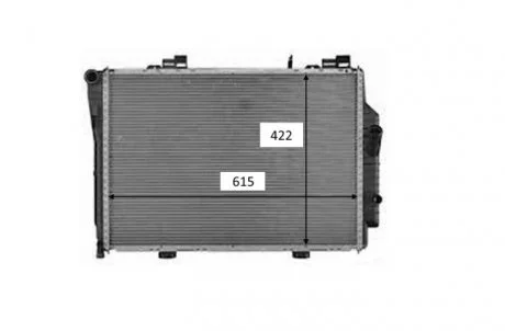 Радіатор двигуна MERCEDES C T-MODEL (S202), CLK (A208), CLK (C208) 2.0/2.3 06.97-06.02 NRF 58489