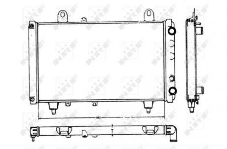 Радіатор, охолодження двигуна NRF 58749
