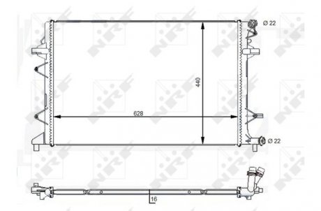 Радиатор ОЖ основной NRF 59118