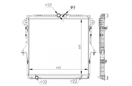 CHЭODNICA FORD RANGER 2,2/3,2TDCI 11- NRF 59261