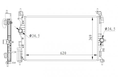 CHЈODNICA OPEL CORSA/ADAM 1,4T/1,6T 15- NRF 59272 (фото 1)