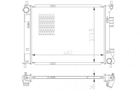 Радіатор пічки HYUNDAI IX20/KIA VENGA 1.4/1.6D 2010- NRF 59315