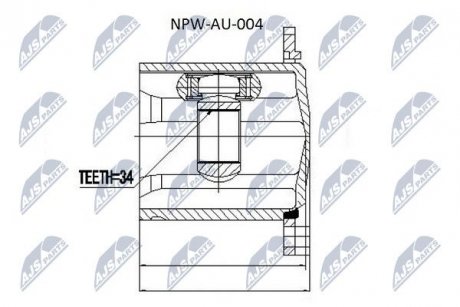 ШРКШ внутр. 34z Audi A4, A5, A6, A7, A8 08- NTY NPW-AU-004 (фото 1)