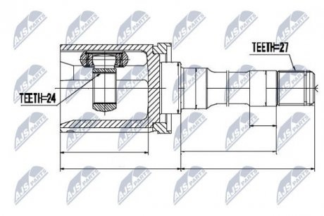 ШАРНИР РАВНЫХ УГЛОВЫХ СКОРОСТЕЙ NTY NPW-BM-014