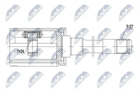 ШАРНІР РІВНИХ КУТОВИХ ШВИДКОСТЕЙ | BMW X5 06-, X6 06-/ПРАВ,ПЕРЕД/ NTY NPW-BM-062