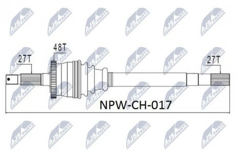 Піввісь NTY NPWCH017