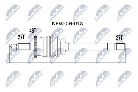 Піввісь NTY NPWCH018