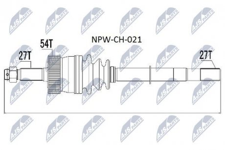 Піввісь NTY NPWCH021 (фото 1)