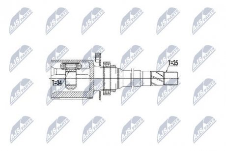 ШАРНІР РІВНИХ КУТОВИХ ШВИДКОСТЕЙ | JEEP COMPASS 1.4T 17- /ПЕРЕД,ПРАВ,ATM/ NTY NPW-CH-041