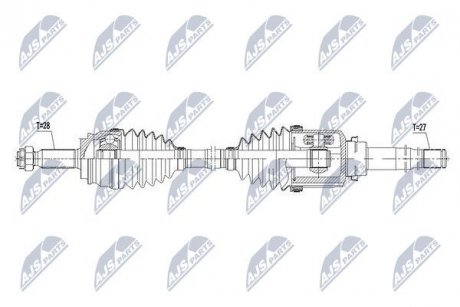 Піввісь приводу передн. прав. Jeep Compass/Patriot 06- NTY NPW-CH-064