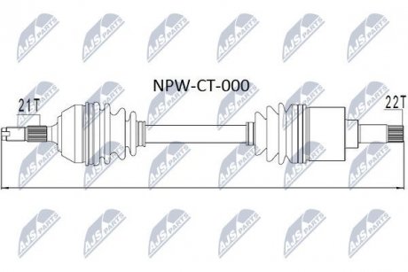 Піввісь NTY NPWCT000