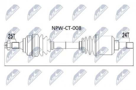 Піввісь NTY NPWCT008